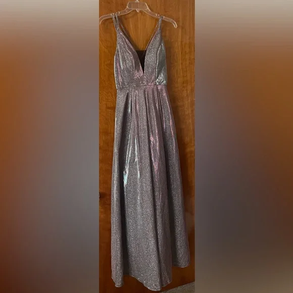Crystal Doll Dresses | Crystal Doll Formal Shimmering Gown Silver/Pink/Purple Size 5 with Pockets Nwt | Color: Pink/Silver | Size: 5j | Cdaavis1's Crystal Doll Dresses | Crystal Doll Formal Shimmering Gown Silver/Pink/Purple Size 5 with Pockets Nwt | Color: Pink/Silver | Size: 5j | Cdaavis1's